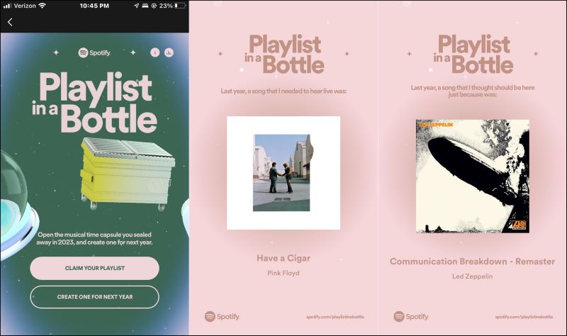 save Playlist in a Bottle | Spotify Playlist in a Bottle