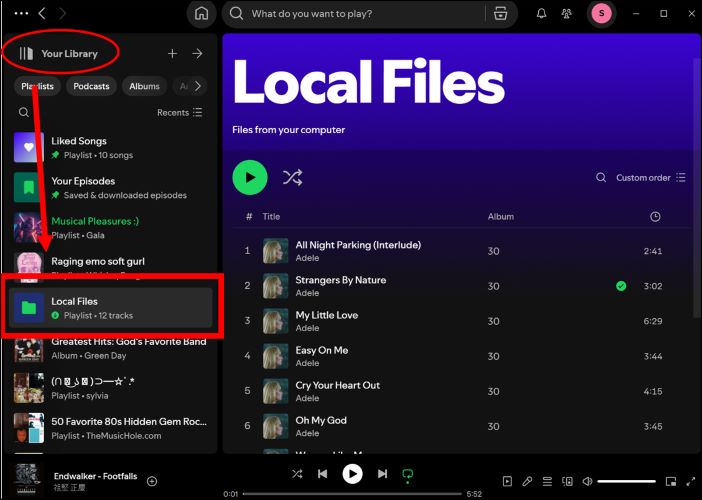 Local Files folder | Add Downloaded MP3 Songs to Spotify