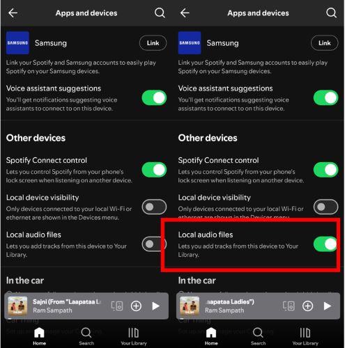 Local audio files enabled | Add MP3 Files to Spotify iPhone Android