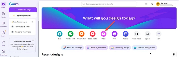 open Canva video desktop | Add Spotify Music to Canva