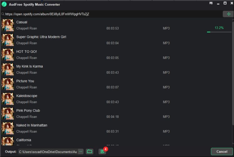 add songs | AudFree Spotify Music Converter Review