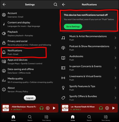 tap Go to Settings | Spotify Playlist in a Bottle