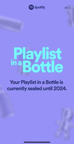 unlock deadline | Spotify Playlist in a Bottle