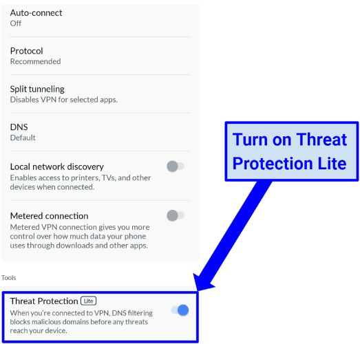 turn on Threat Protection | Block Spotify Ads