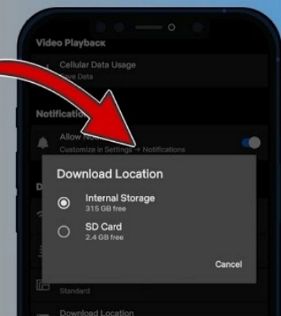 App settings | how to download from netflix to sd card​​