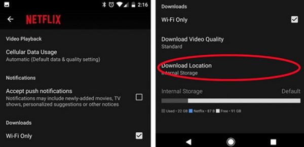 Download location | how to download from netflix to sd card​​