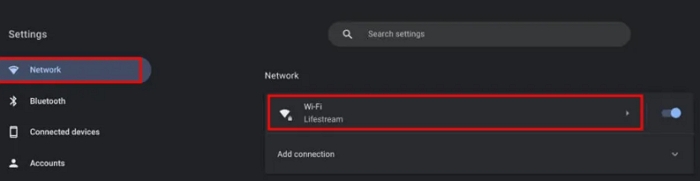 choose WiFi Chromebook | Get Spotify Unblocked for School