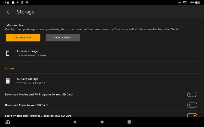 Settings on your Kindle Fire | download amazon prime movies to kindle fire