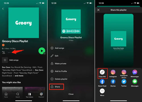 copy Spotify playlist link | Free Playlist to MP3 Downloader