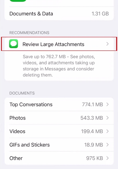 delete large attachments | Delete Large Attachments on iPhone