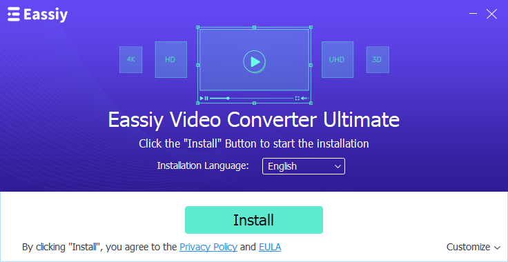 install Eassiy Video Converter Ultimate | online video converter