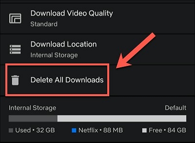 delete all downloads | netflix downloads on too many devices