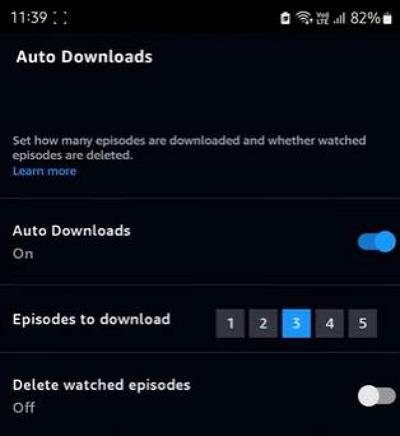 manage your downloaded episodes | amazon prime video download episodes