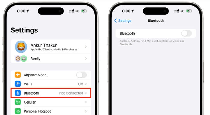 disable iPhone Bluetooth | Download Spotify Songs onto Apple Watch