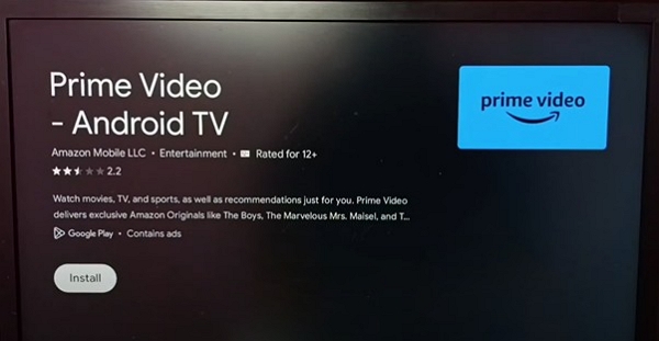 Click on Obtain | amazon prime video app for smart tv download