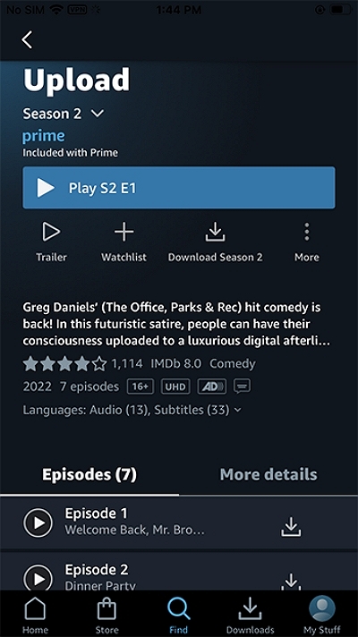 Download Season | amazon prime video download episodes