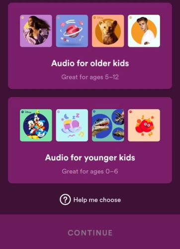 click Continue Spotify Kids | Download Spotify on Amazon Fire Tablet