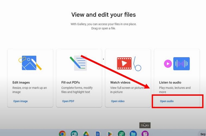 choose Listen to audio | Get Spotify Music on Chromebook