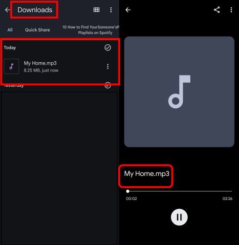 Downloads folder SpotDL | Download Spotify Songs without Premium Android