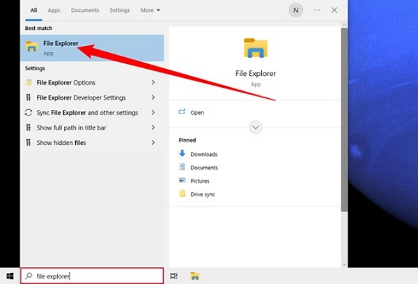 click the file explorer | how to download Amazon Prime movies to USB flash drive