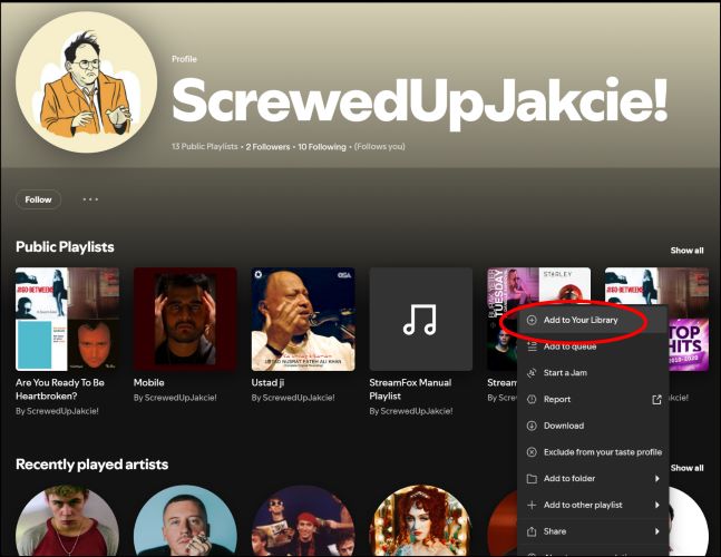 choose Add to Your Library | Find Playlists on Spotify