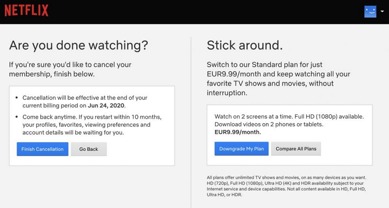 cancel membership | save money on netflix