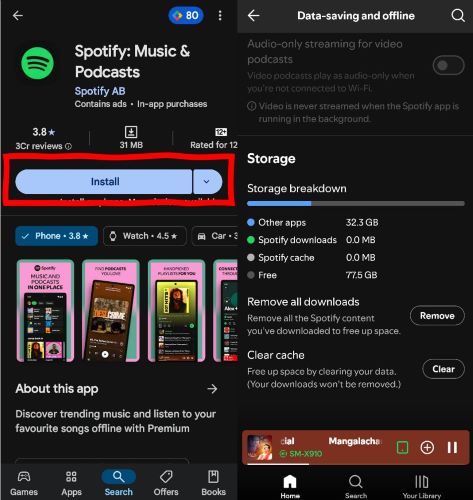 log in Spotify | Clear Spotify Cache