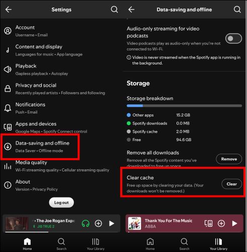 clear Spotify cache | Listen to Spotify on Airplane Mode