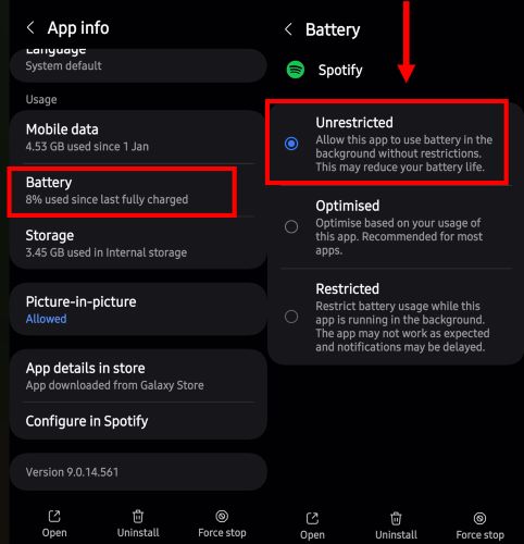 choose Unrestricted | Fix Spotify Keeps Skipping Songs