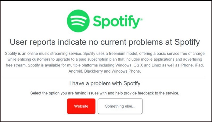 check Spotify Servers | Spotify Playing but No Sound