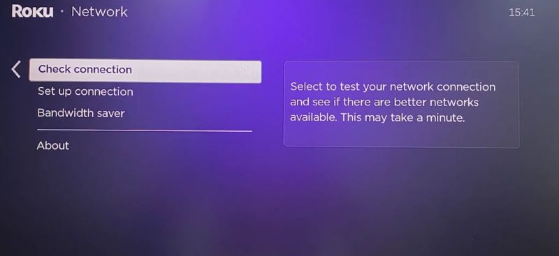 check internet connection | Play Spotify on Roku TV