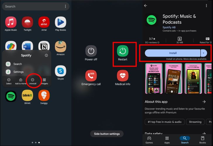 reinstall Spotify | Restart a Playlist on Spotify