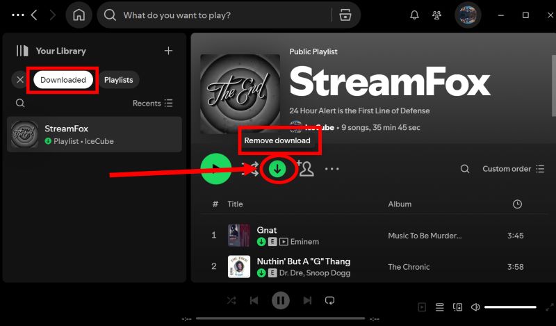 remove all downloads | Fix Spotify Stuttering