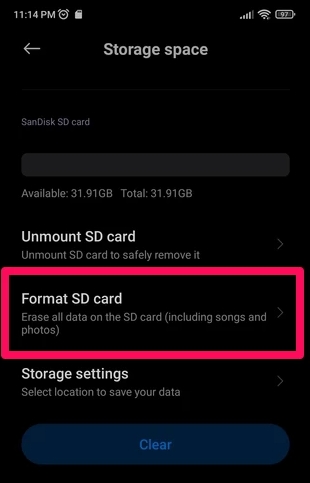 format SD card | Undownload Songs on Spotify