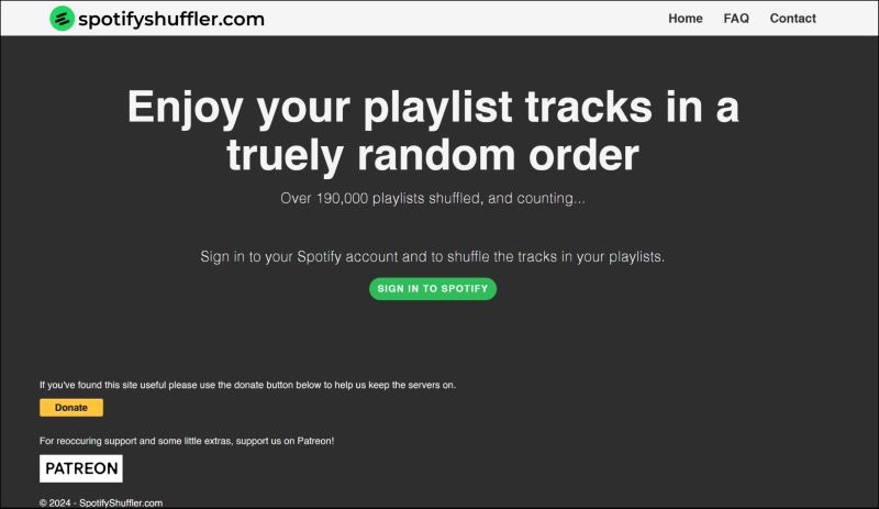 Spotifyshuffler | Spotify Playlist Randomizers Online