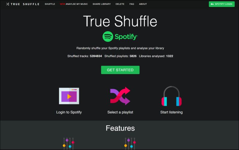 TrueShuffle | Spotify Playlist Randomizers Online