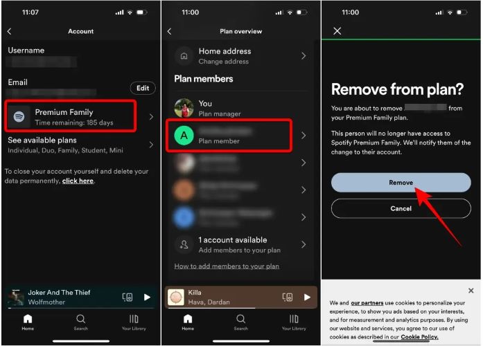 ask Plan Manager to remove subscription | Cancel Spotify Premium