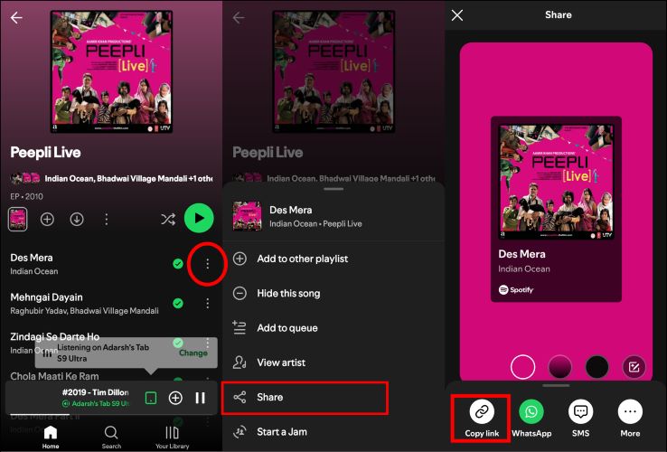 copy Spotify song link | Extract MP3 Files from Spotify