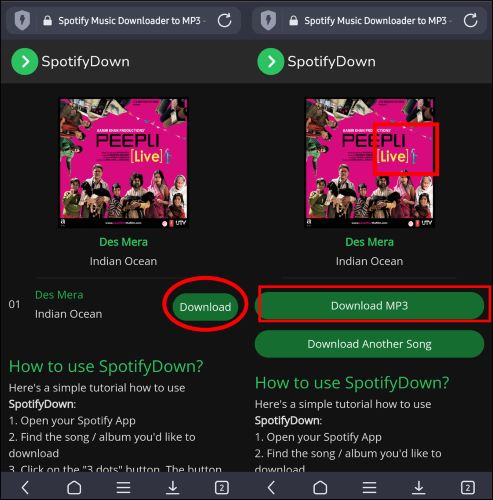 choose Download MP3 | Extract MP3 Files from Spotify