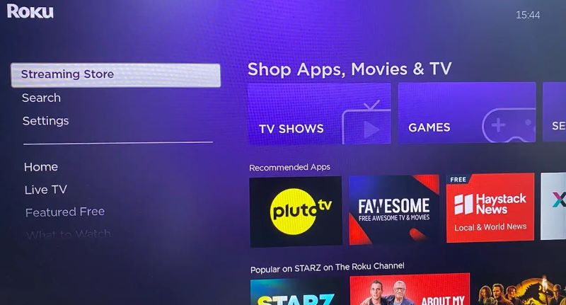 select Search function | Play Spotify on Roku TV