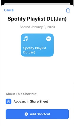 install a shortcut | Download Spotify Playlists to MP3