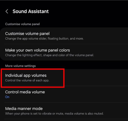 tap Individual App Volumes | Keep Spotify Playing in the Background