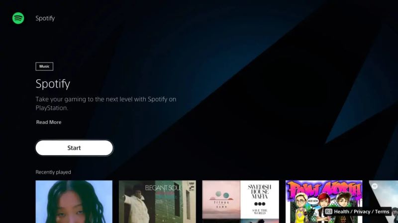 press Start | Listen to Spotify Music on PS5