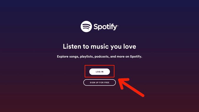 select Log In | Listen to Spotify Music on PS5