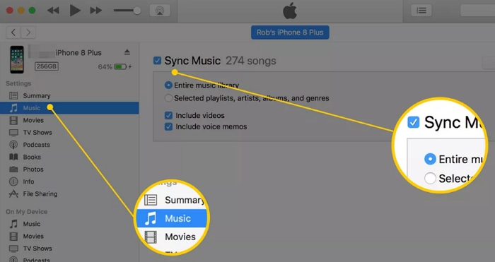 sync files to iPhone with iTunes | Listen to Spotify Offline