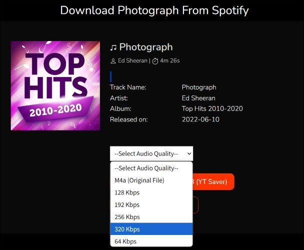 click Audio Quality | 320kbps Spotify Downloaders