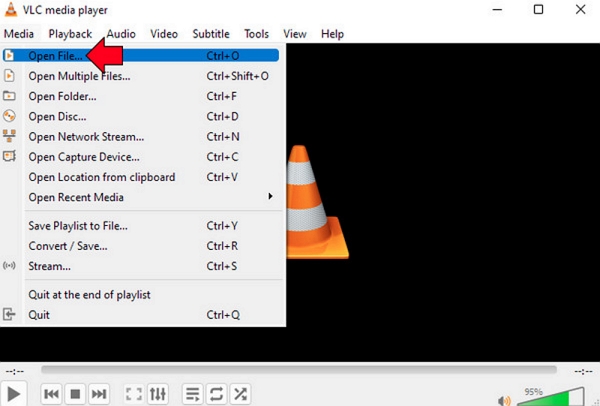 select the downloaded video | play amazon prime video on vlc