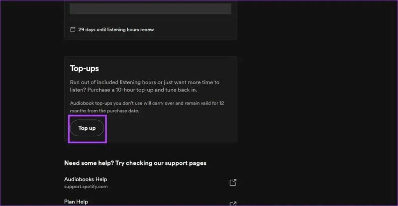 select Top up | Play and Download Audiobooks from Spotify