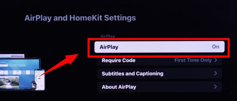 enabled AirPlay | Play Spotify on Roku TV