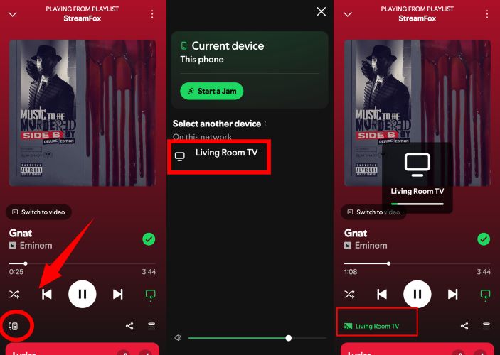 control Spotify playback from phone | Play Spotify on Roku TV